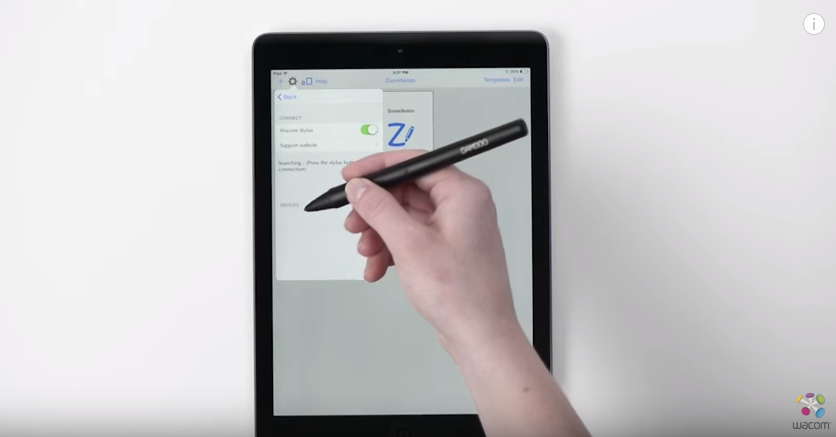 how to connect bamboo pen to ipad