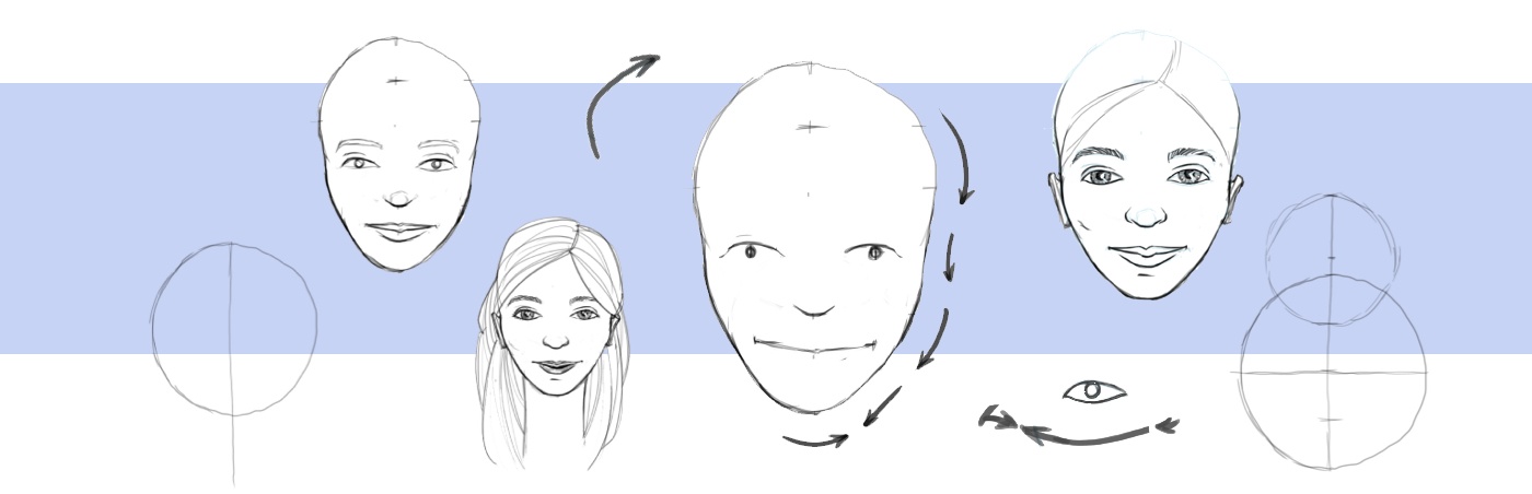 女性の顔の描き方