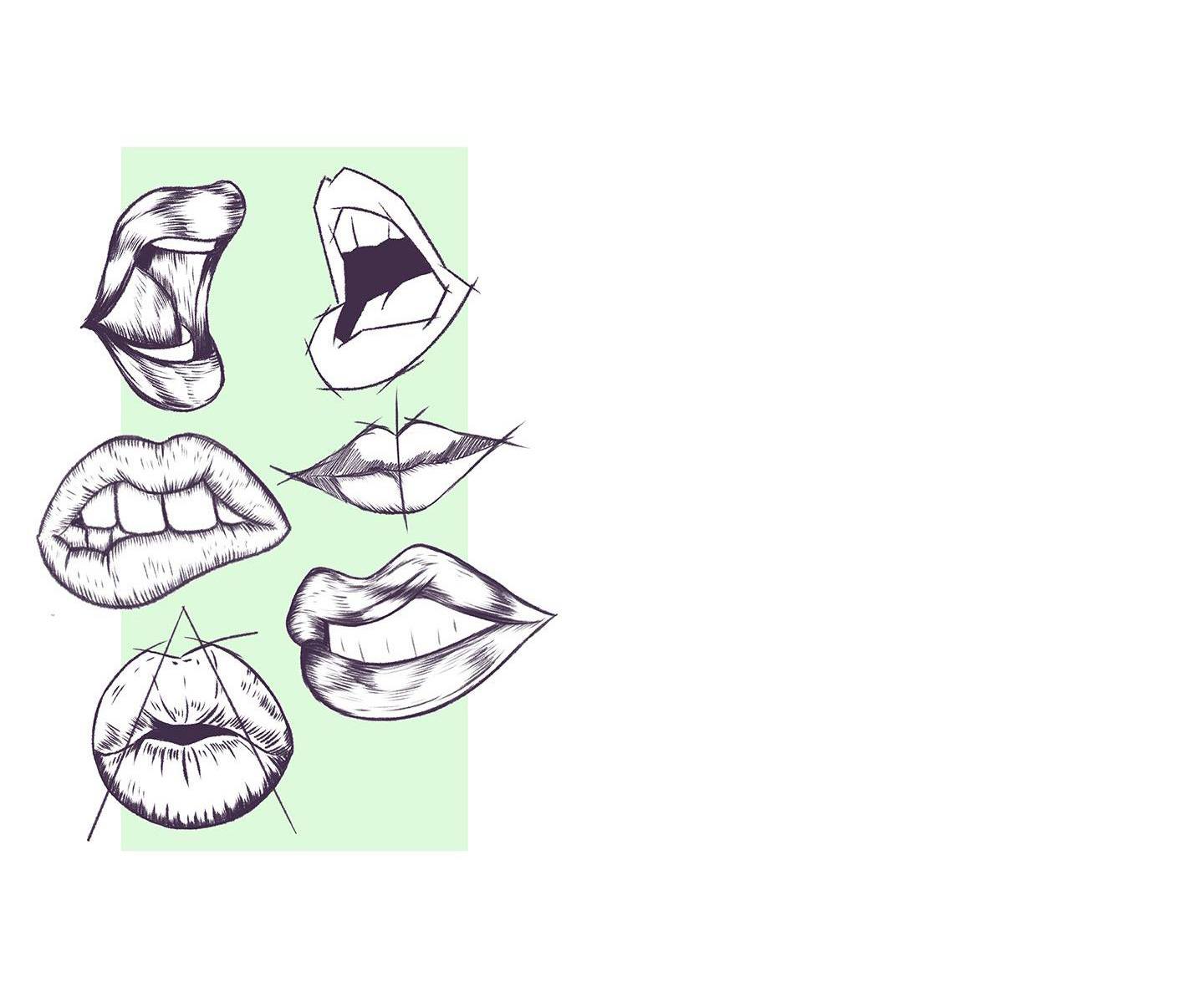 Arte vício: Como desenhar boca passo-a-passo