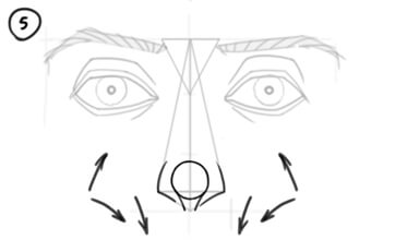 Cómo dibujar una nariz paso a paso