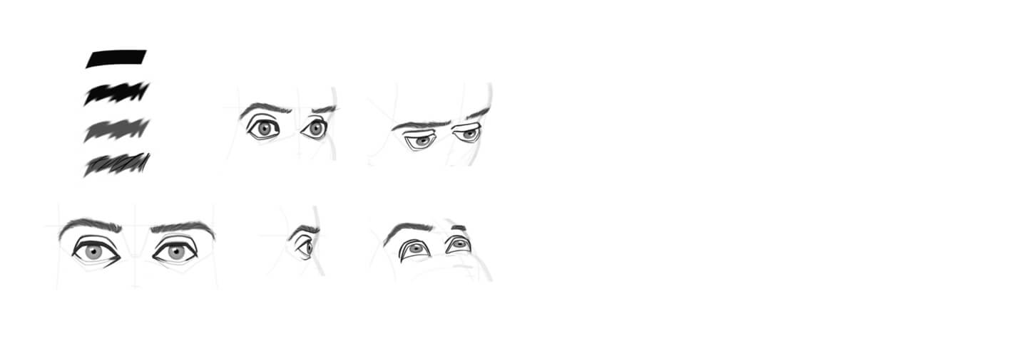 how to draw sad male anime eyes