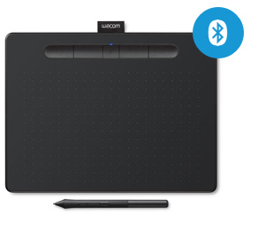 Wacom CTL4100 Intuos - Tableta de dibujo con 3 programas de software  incluidos, 7.9 x 6.3, color negro.