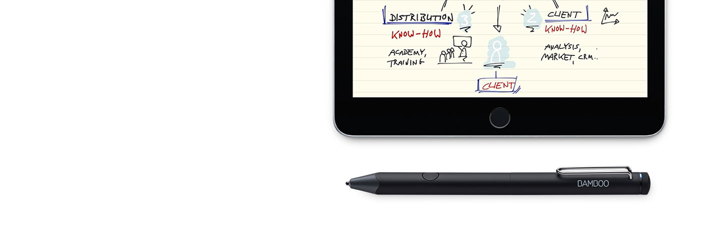 Idéal pour une prise de notes ou un dessin numérique précis Bleu clair Stylet à pointe fine pour iPhone et iPad Wacom Bamboo Fineline 3 